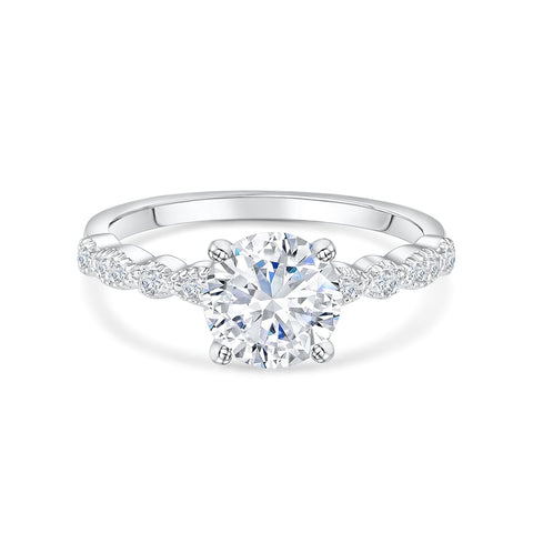 1.50 CT Round Cut Solitaire Moissanite Engagement Ring 7