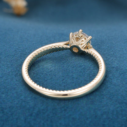 Round Solitaire Lab Grown Diamond Engagement Ring