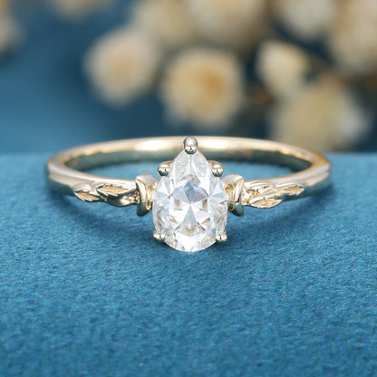 Pear Solitaire Lab Grown Diamond Engagement Ring