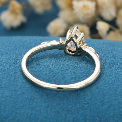 Pear Solitaire Lab Grown Diamond Engagement Ring