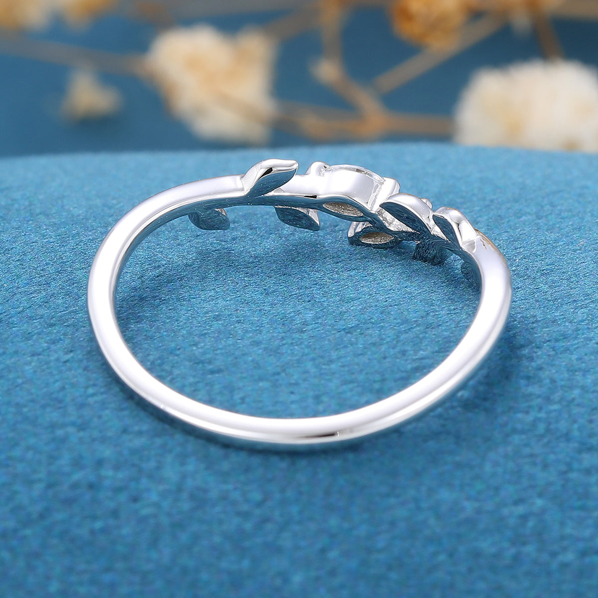 0.07 TCW Marquise Twig Style Lab Grown Diamond Wedding Band