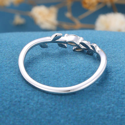 0.07 TCW Marquise Twig Style Lab Grown Diamond Wedding Band