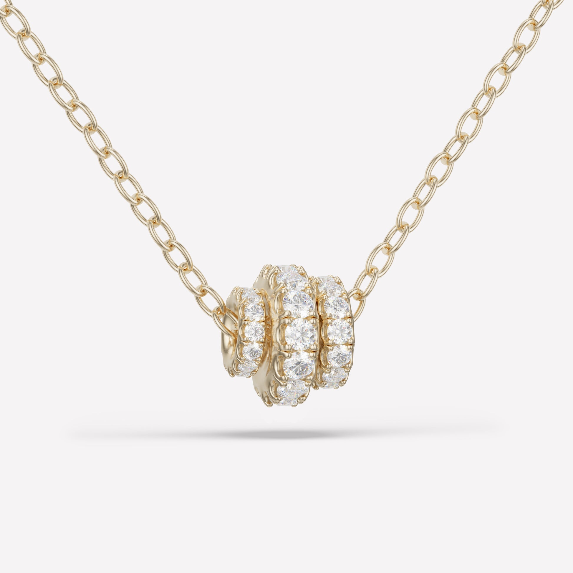 0.6 TCW Round Cut Multi Stone Moissanite Necklace