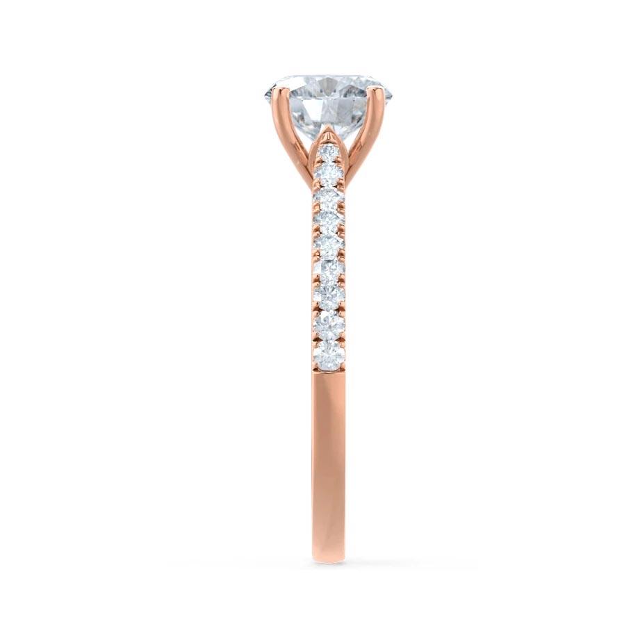Round Pave Lab Grown Diamond Engagement Ring