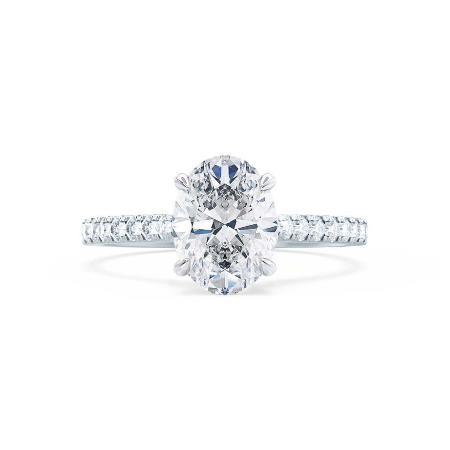 Oval Pave Lab Grown Diamond Engagement Ring