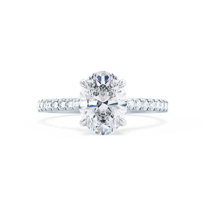 Oval Pave Lab Grown Diamond Engagement Ring