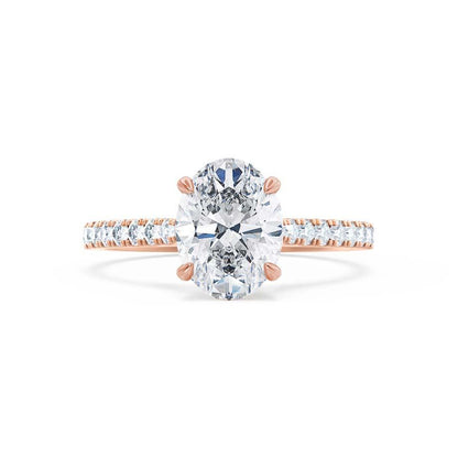 Oval Pave Lab Grown Diamond Engagement Ring