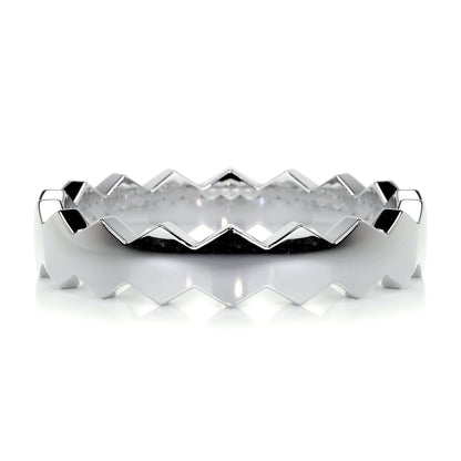 Hexagon Form Polished Finish Classic Men's Band 3