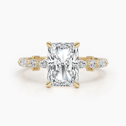 4 CT Radiant Solitaire CVD G/VS Diamond Engagement Ring 4