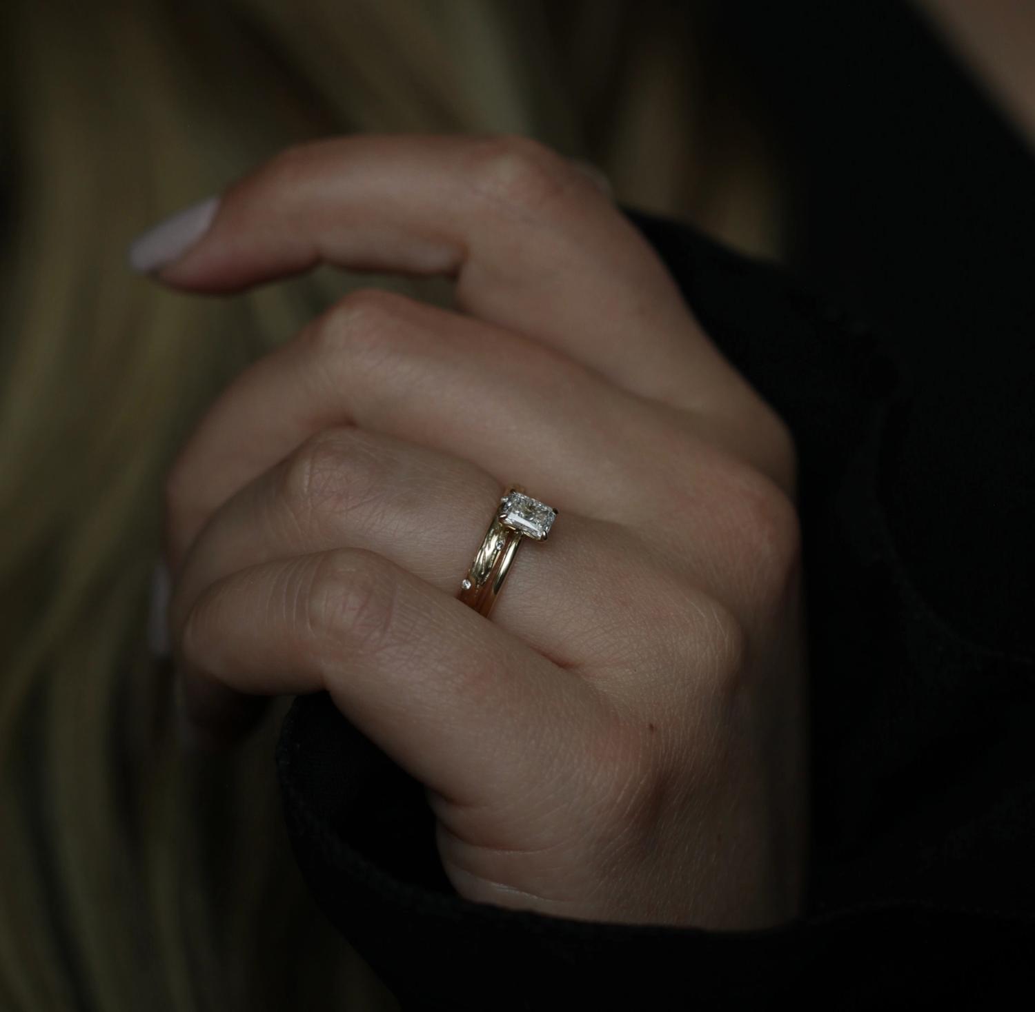 Radiant Solitaire Lab Grown Diamond Engagement Ring