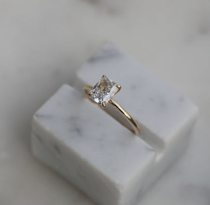 Radiant Solitaire Lab Grown Diamond Engagement Ring