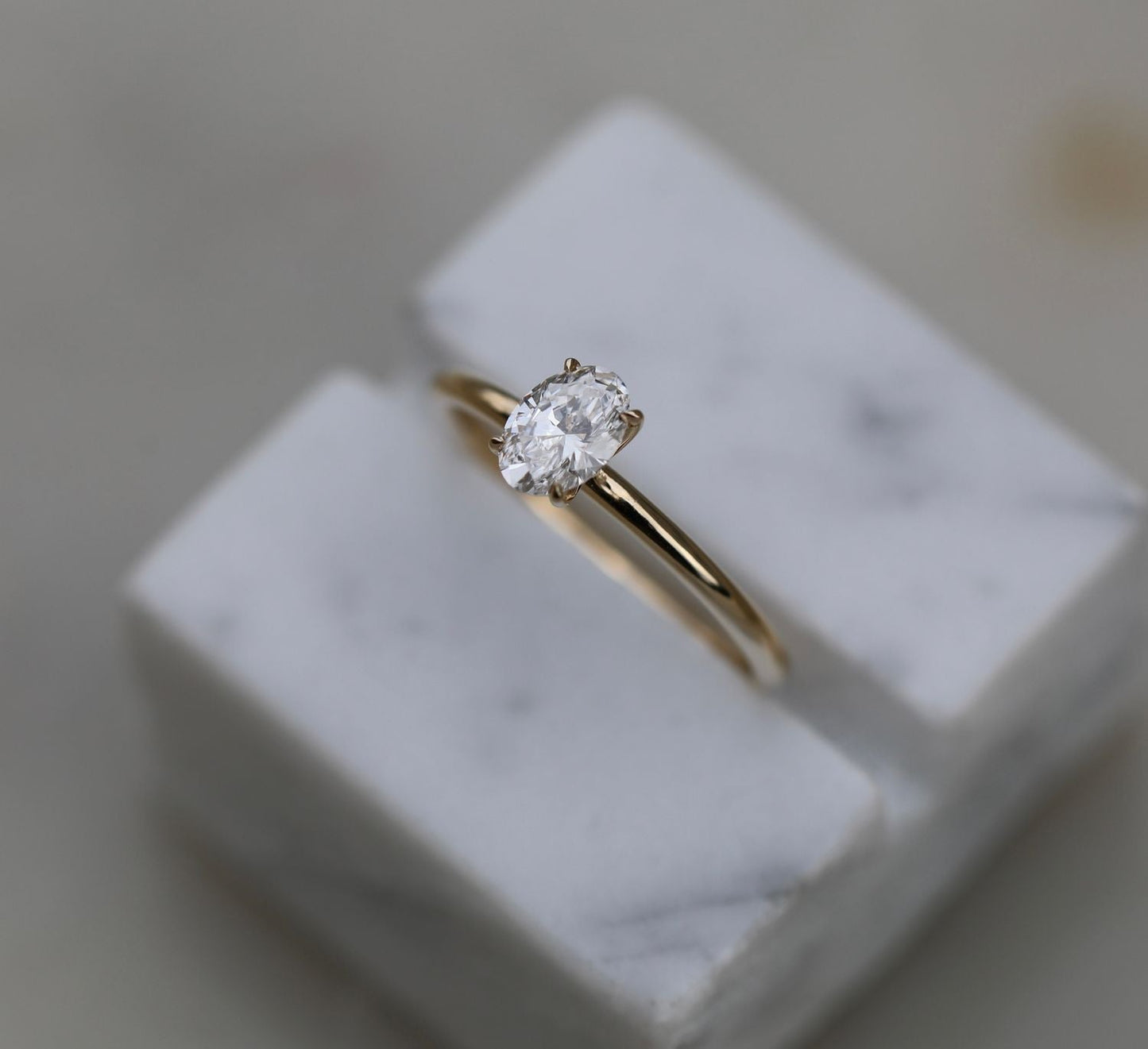 Oval Solitaire Lab Grown Diamond Engagement Ring