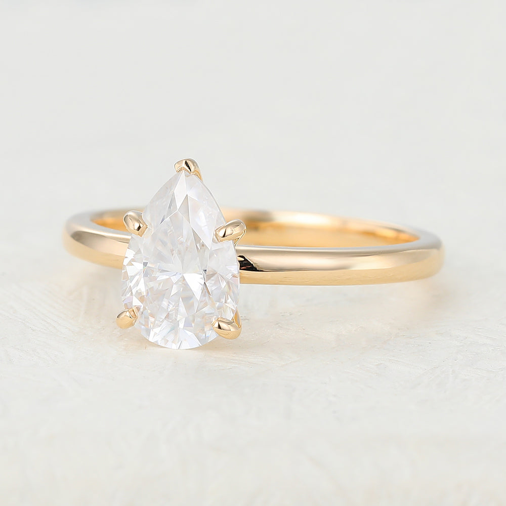 Pear Solitaire Lab-Grown Diamond Engagement Ring