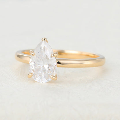 Pear Solitaire Lab-Grown Diamond Engagement Ring