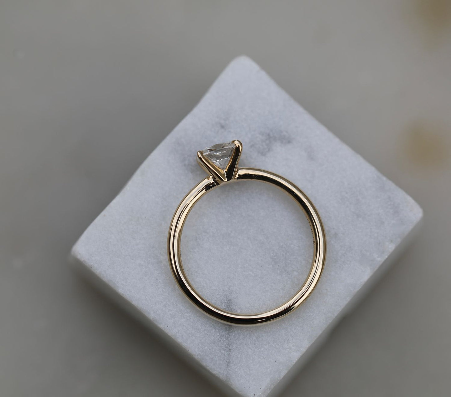 Cushion Solitaire Lab Grown Diamond Engagement Ring