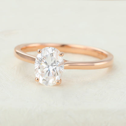 Oval Solitaire Lab-Grown Diamond Engagement Ring