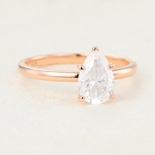 Pear Solitaire Lab-Grown Diamond Engagement Ring