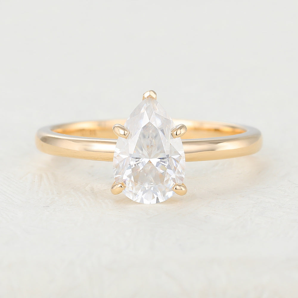 Pear Solitaire Lab-Grown Diamond Engagement Ring