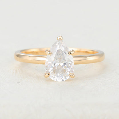 Pear Solitaire Lab-Grown Diamond Engagement Ring
