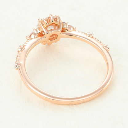 Round Cluster Lab-Grown Diamond Engagement Ring
