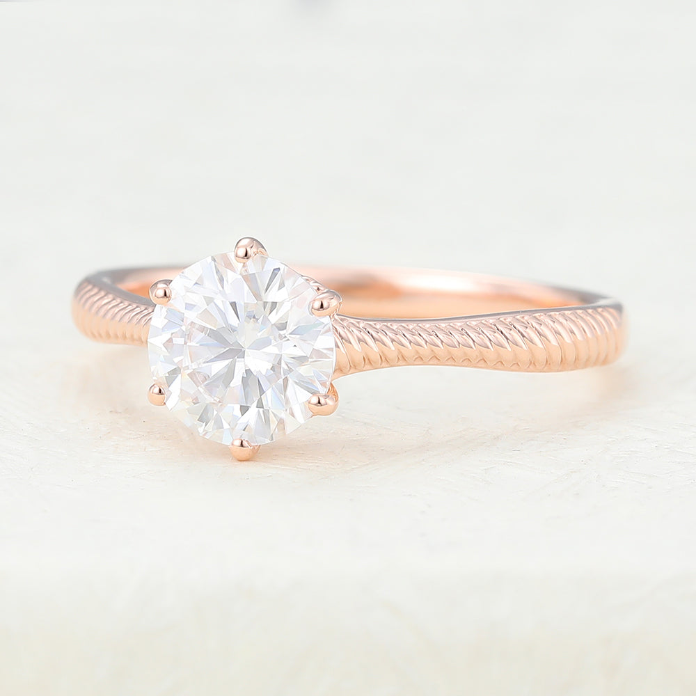 Round Solitaire Lab-Grown Diamond Engagement Ring