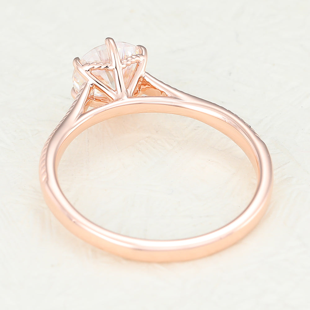 Round Solitaire Lab-Grown Diamond Engagement Ring