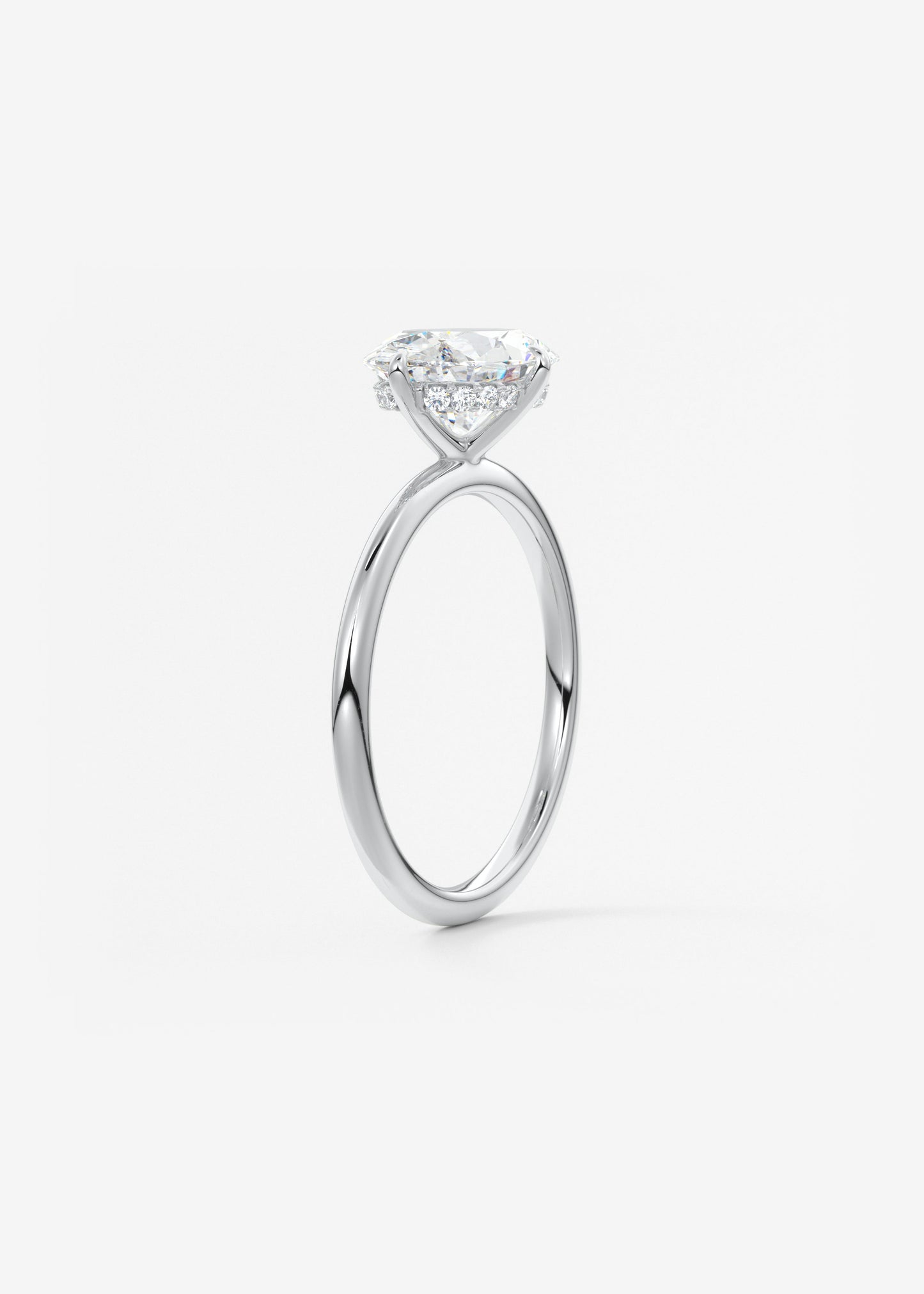 Oval East West Solitaire Lab Grown Diamond Engagement Ring