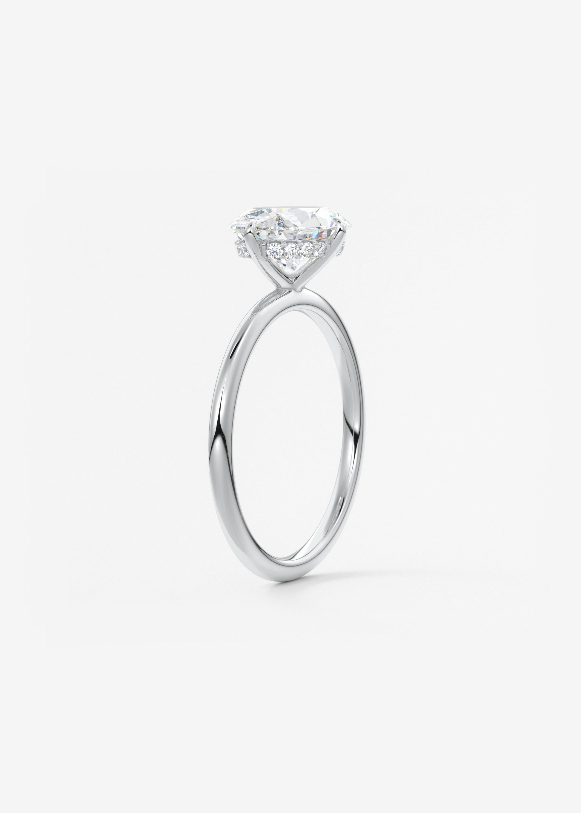 Oval East West Solitaire Lab Grown Diamond Engagement Ring