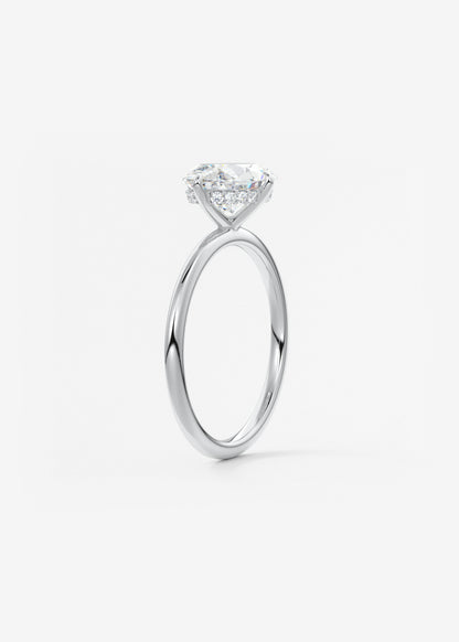 Oval East West Solitaire Lab Grown Diamond Engagement Ring