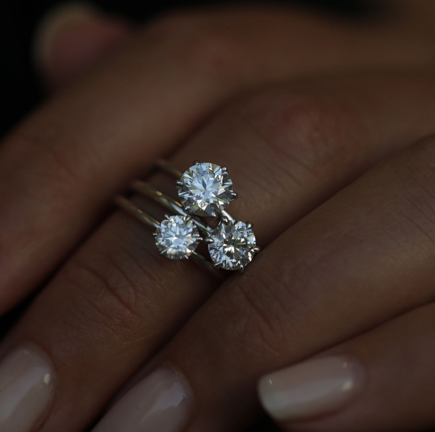 Round Solitaire Lab Grown Diamond Diamond Engagement Ring