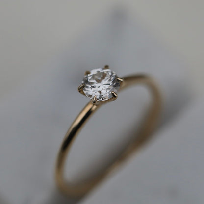 Round Solitaire Lab Grown Diamond Engagement Ring