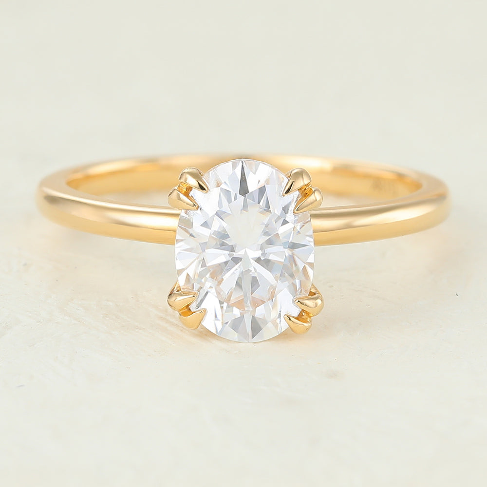 Oval Solitaire Lab-Grown Diamond Engagement Ring