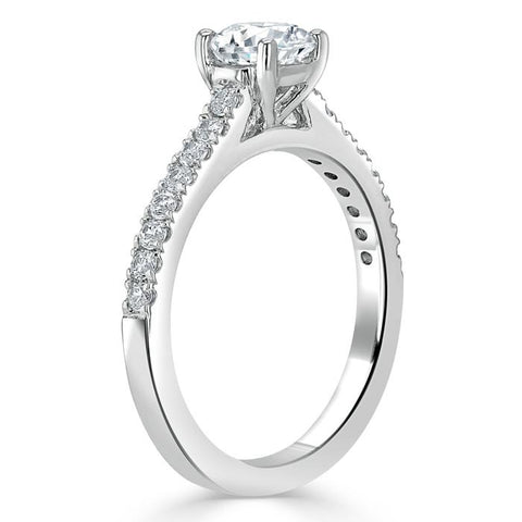 0.75 CT Round Cut Solitaire Moissanite Engagement ring 3