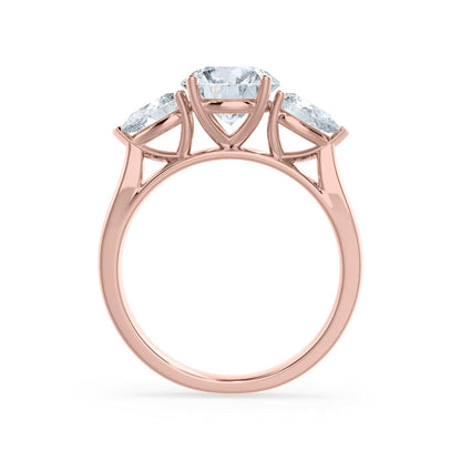 Round Three Stone Lab Grown Diamond Engagement Ring