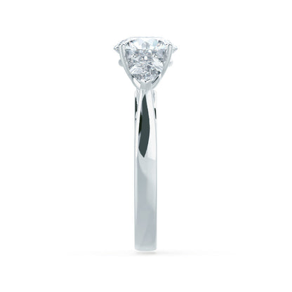 Round Three Stone Lab Grown Diamond Engagement Ring