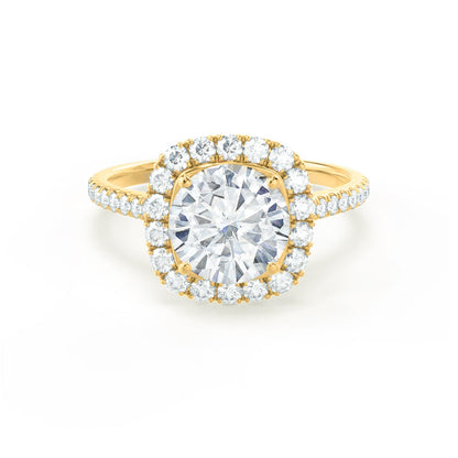 Round Halo & Pave Lab Grown Diamond Engagement Ring