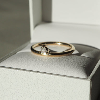 Stunning 0.15 CT Trillion Moissanite Engagement Ring with Solitaire Design 4