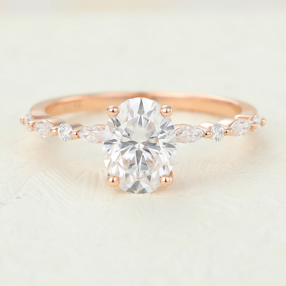 Oval Pave Lab-Grown Diamond Engagement Ring