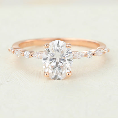Oval Pave Lab-Grown Diamond Engagement Ring