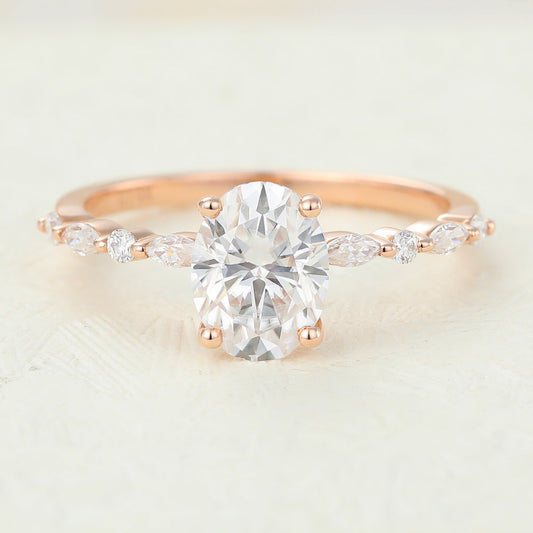 Oval Pave Lab-Grown Diamond Engagement Ring