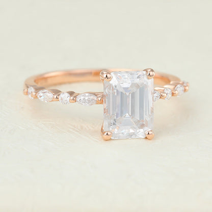 Emerald Pave Lab-Grown Diamond Engagement Ring
