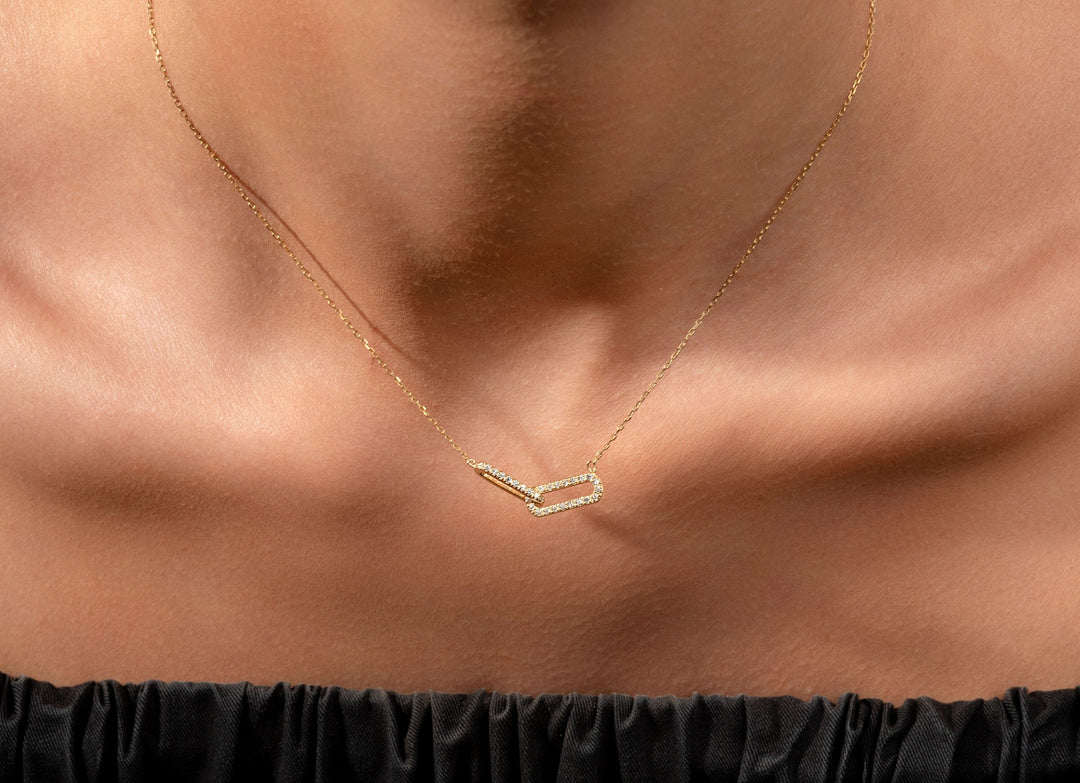 0.4 CT Round Shape Moissanite Infinity Interlinked Necklace