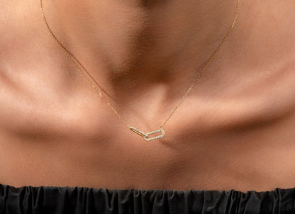 0.4 CT Round Shape Moissanite Infinity Interlinked Necklace