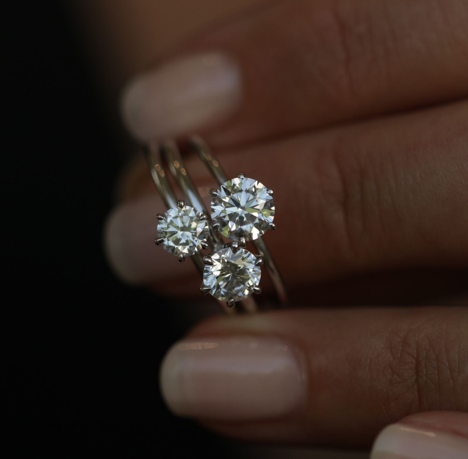 Round Solitaire Lab Grown Diamond Diamond Engagement Ring