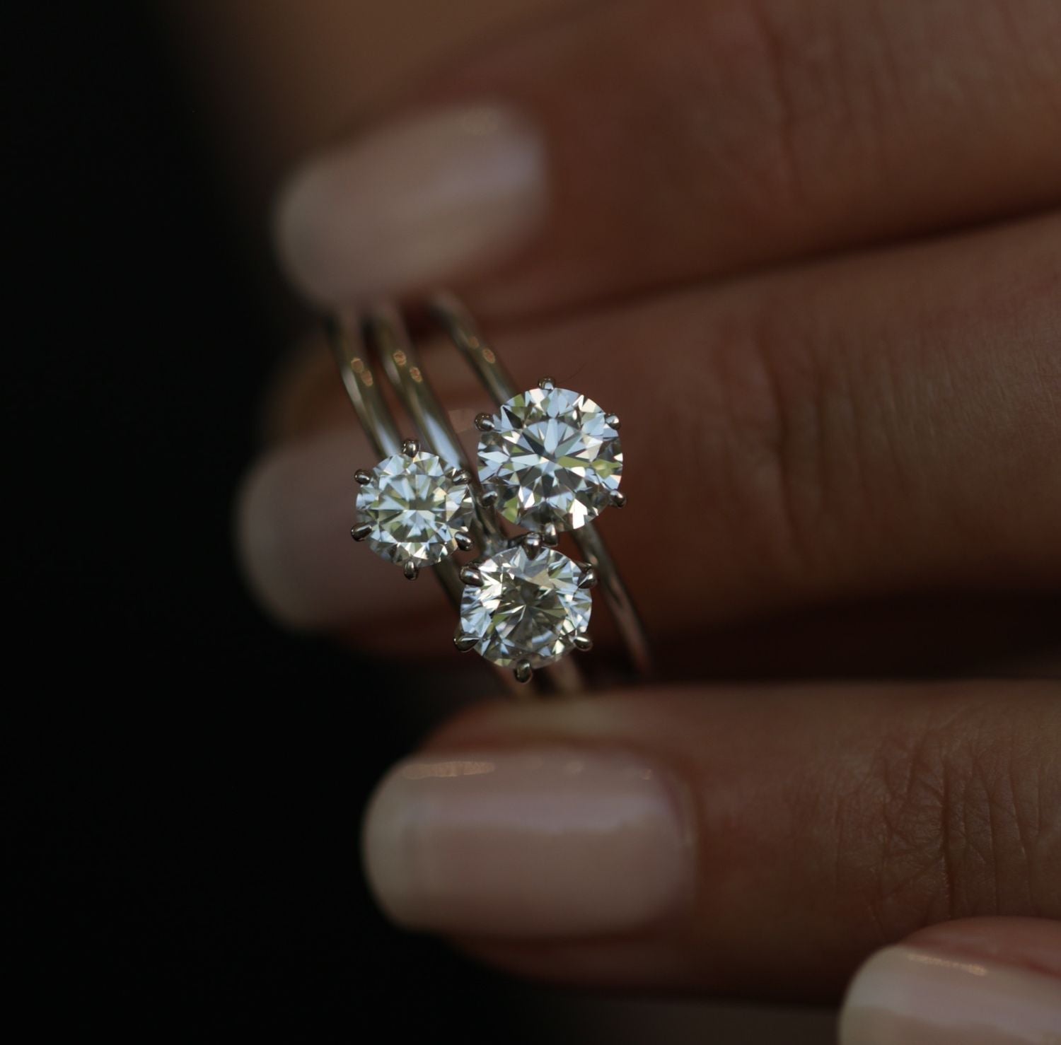 Round Solitaire Lab Grown Diamond Engagement Ring