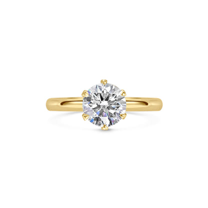 1.5 CT Round Solitaire CVD F/VS1 Diamond Engagement Ring 4