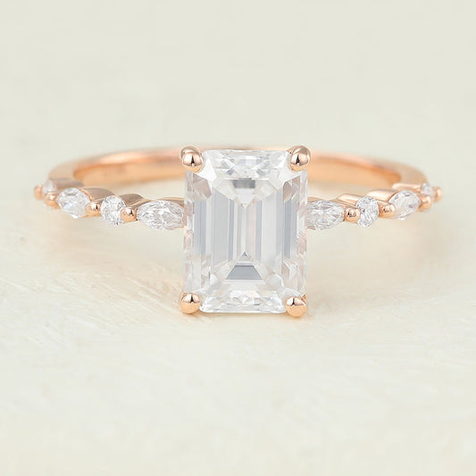 Emerald Pave Lab-Grown Diamond Engagement Ring