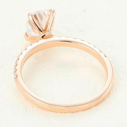 Oval Pave Lab-Grown Diamond Engagement Ring