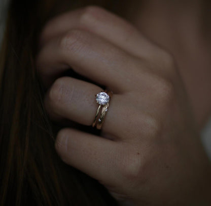 Round Solitaire Lab Grown Diamond Engagement Ring