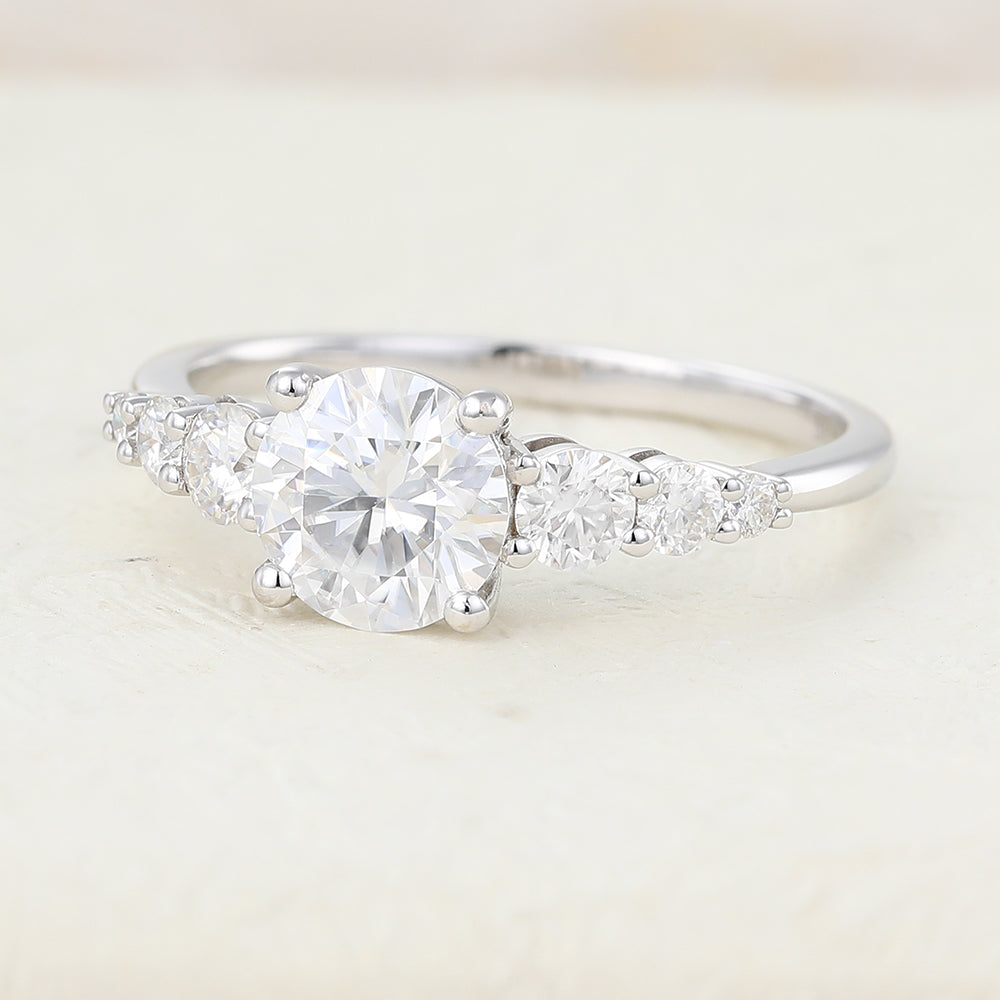 Round Pave Lab-Grown Diamond Engagement Ring